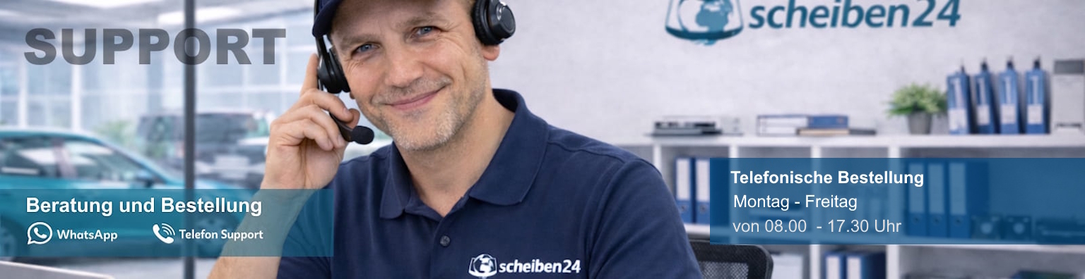 Scheiben24 telefonischer Support – Autoglas Beratung, Bestellung und Hilfe am Telefon